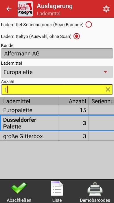independent loading equipment management