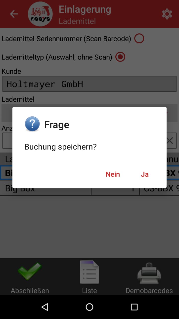 Lademittelverwaltung MDE Software