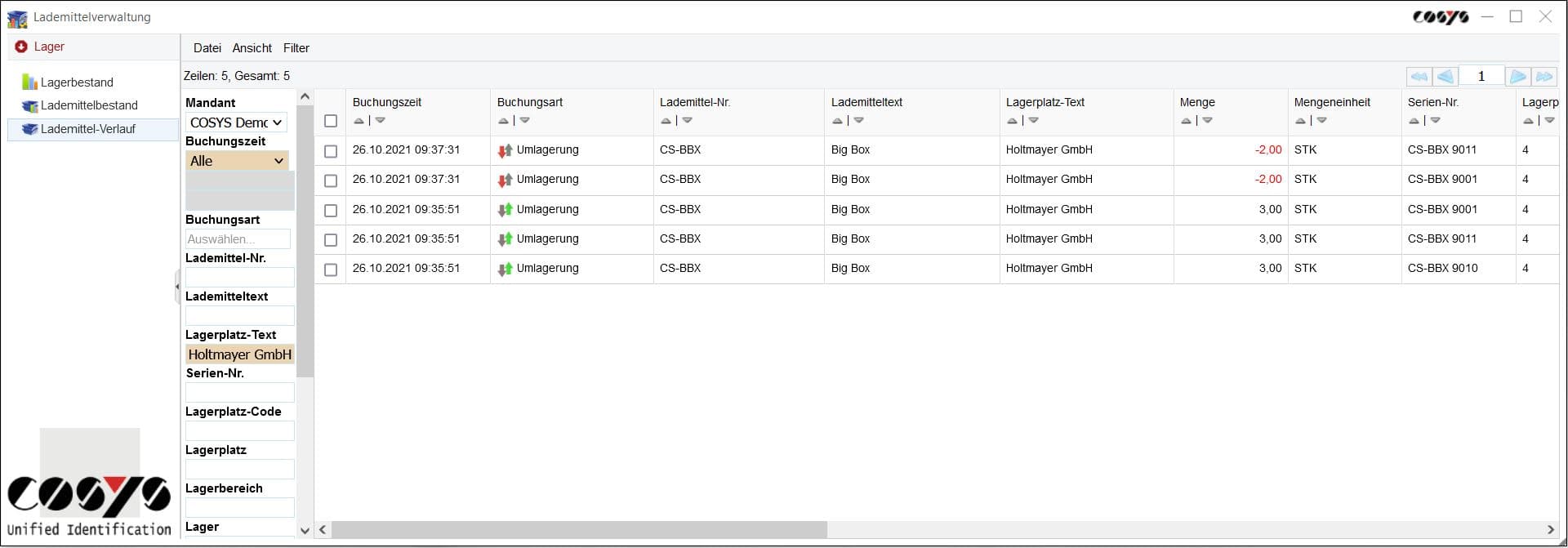 Lademittelverwaltung Monitoring