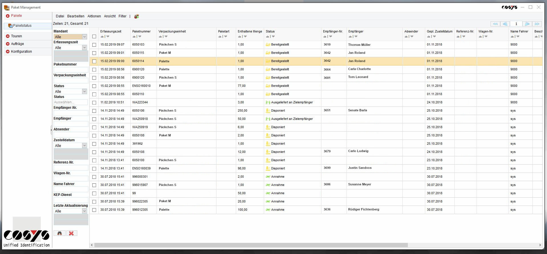 Delivery scanning reverse / collection from customers