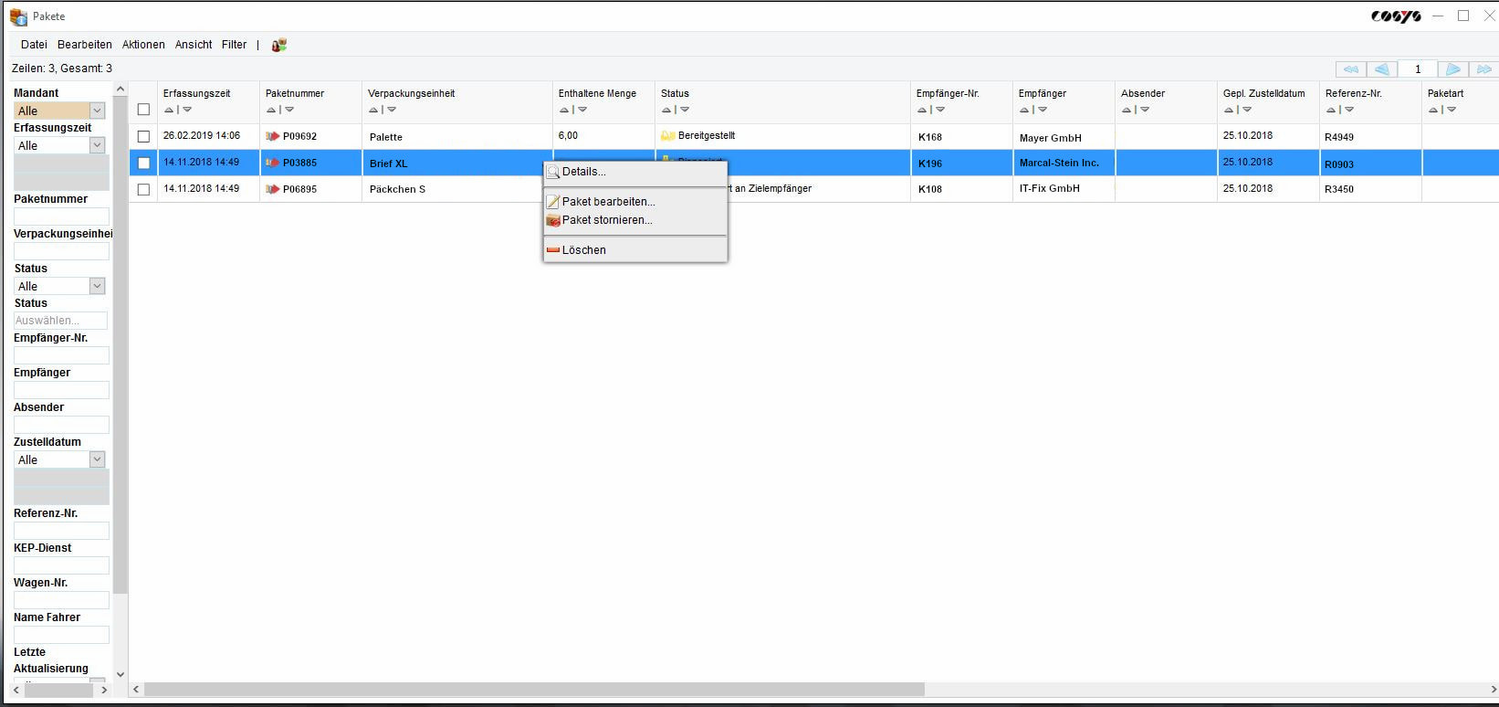 Delivery scanning reverse / collection from customers