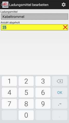 Loading equipment management Delivery scanning Mobile data acquisition