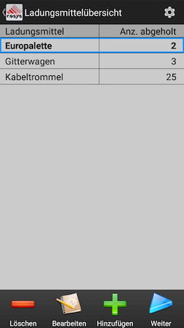 Loading equipment management Delivery scanning Mobile data acquisition