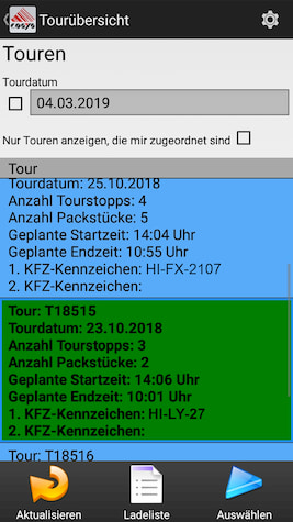 Tours Delivery Scanning Mobile Data Collection