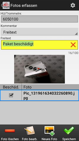 Delivery Delivery scanning Mobile data capture