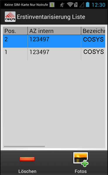 Initial inventory folder document management