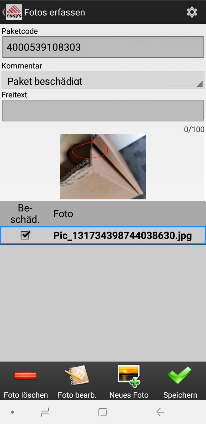 Goods Receipt Article Overview Android Software by COSYS