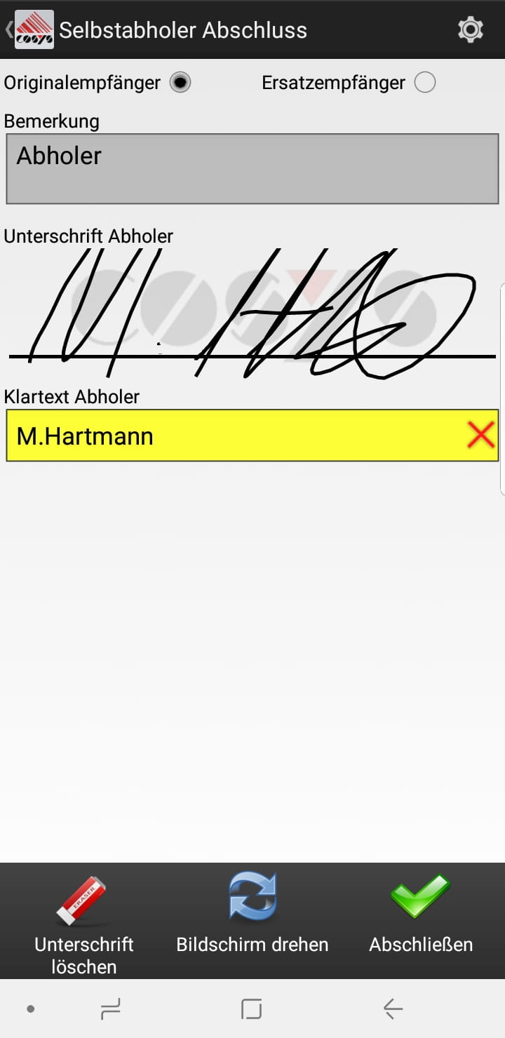 Goods Receipt Article Overview Android Software by COSYS