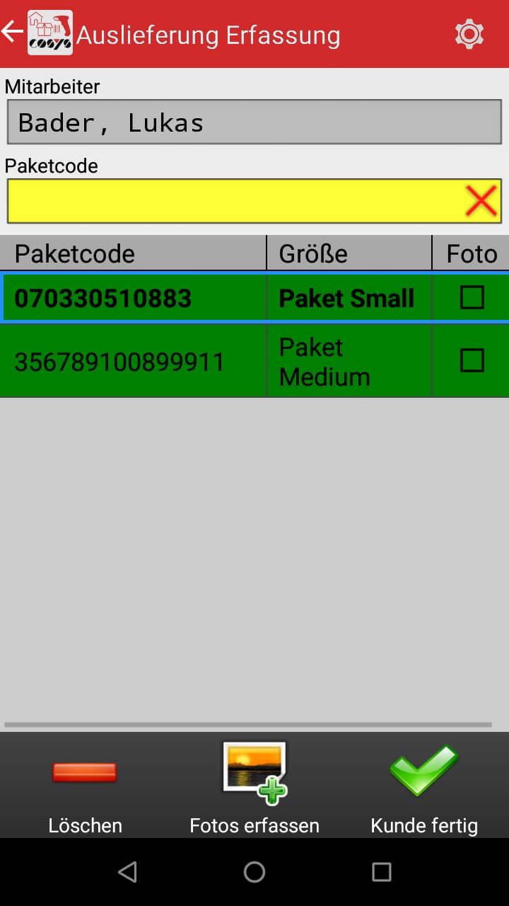 Goods Receipt Article Overview Android Software by COSYS