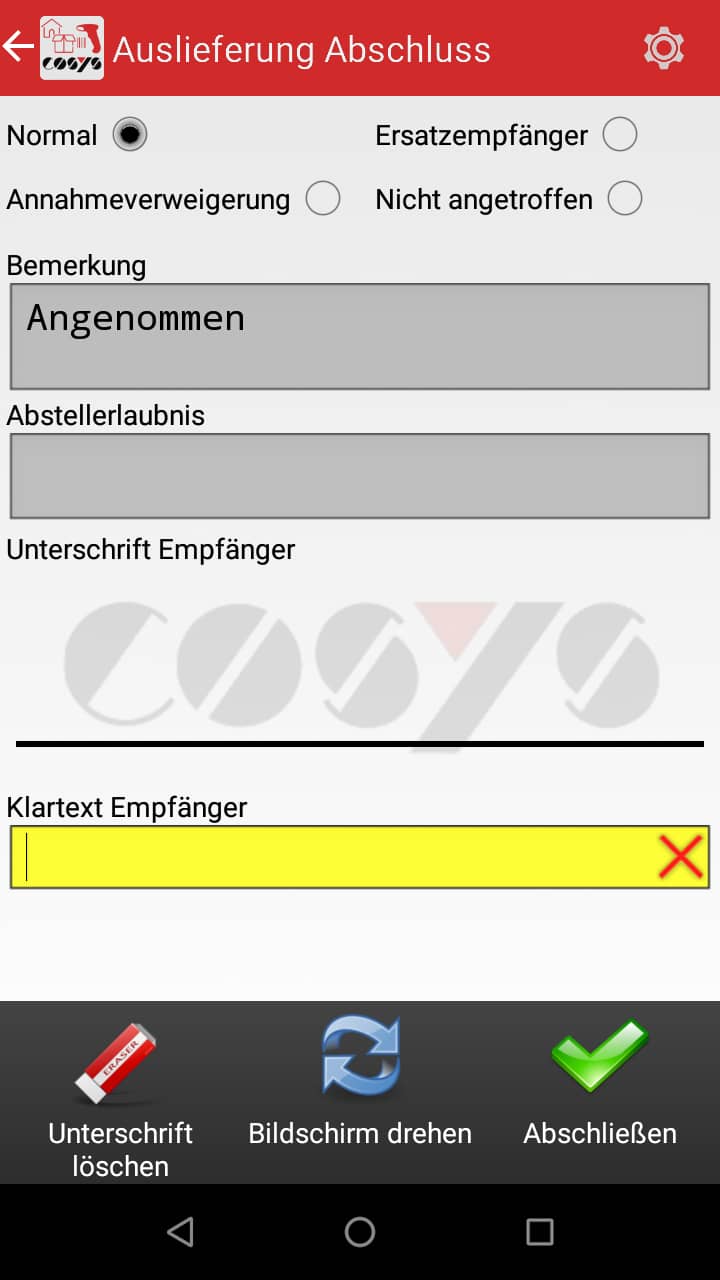 Goods Receipt Article Overview Android Software by COSYS