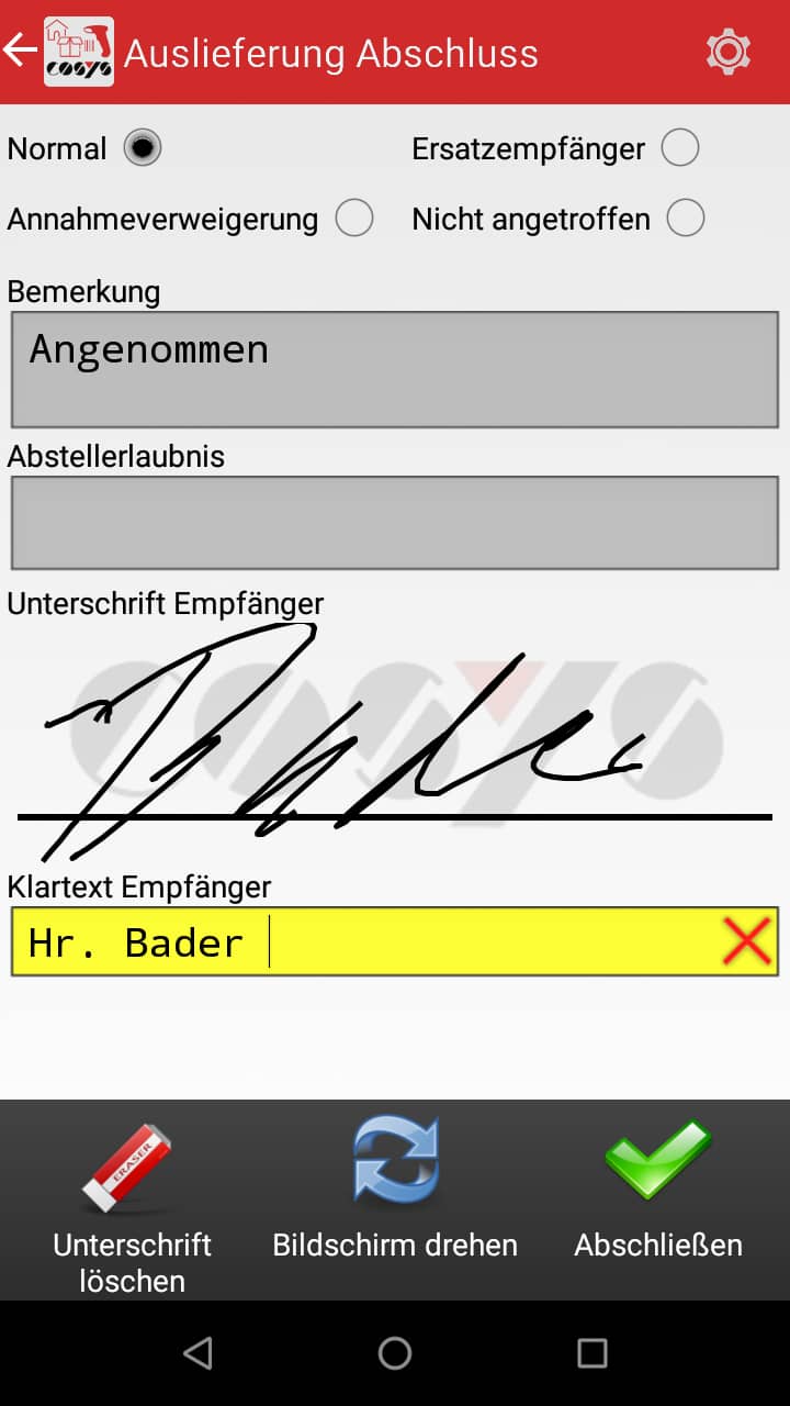 Goods Receipt Article Overview Android Software by COSYS