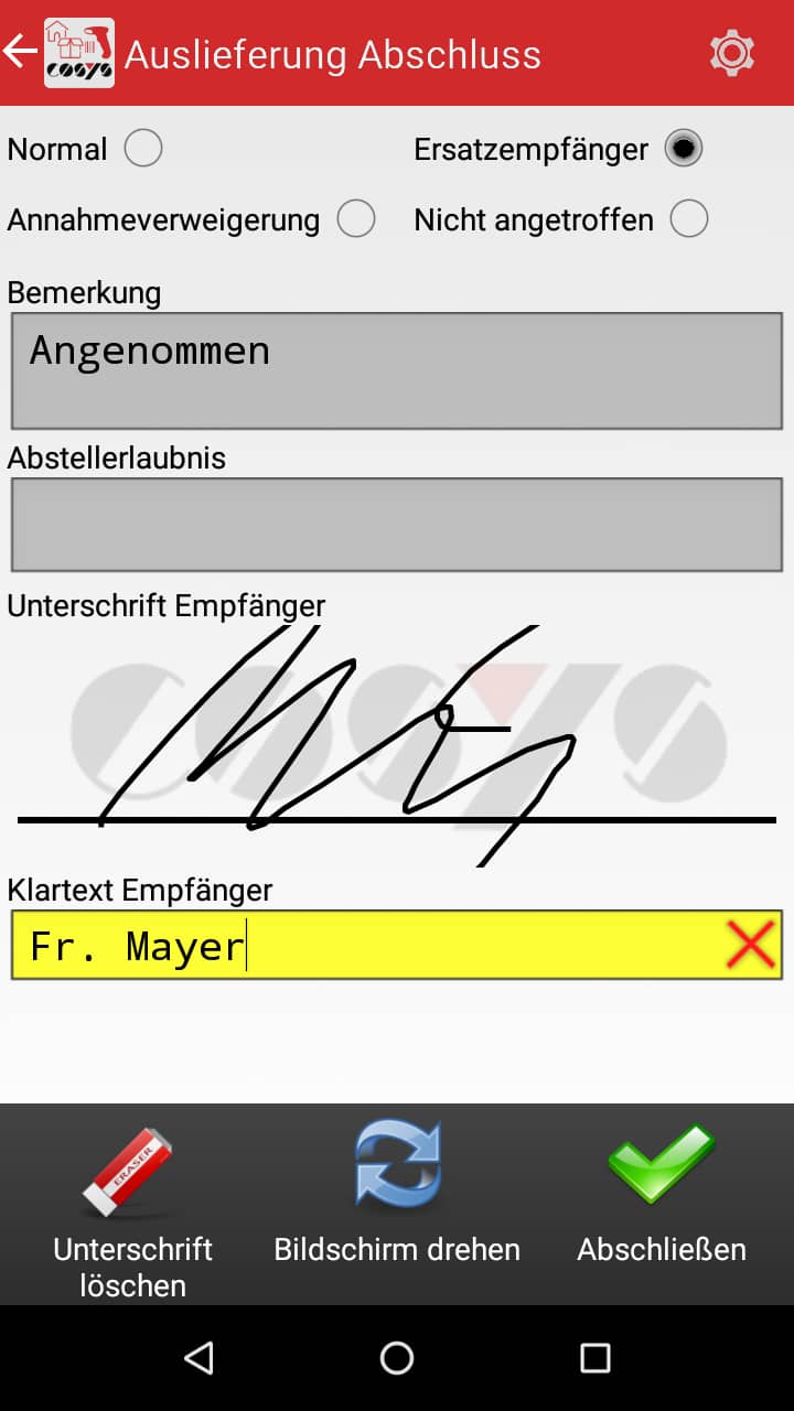 Goods Receipt Article Overview Android Software by COSYS