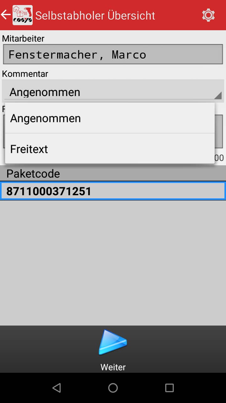 Goods Receipt Article Overview Android Software by COSYS