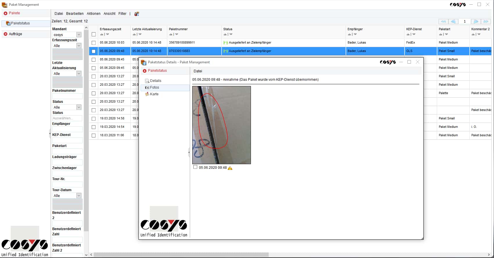 In-house logistics package management