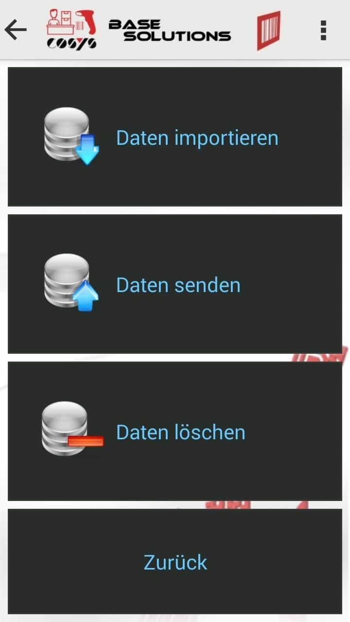Goods receipt selection Android software from COSYS Goods receipt selection Android software from COSYS