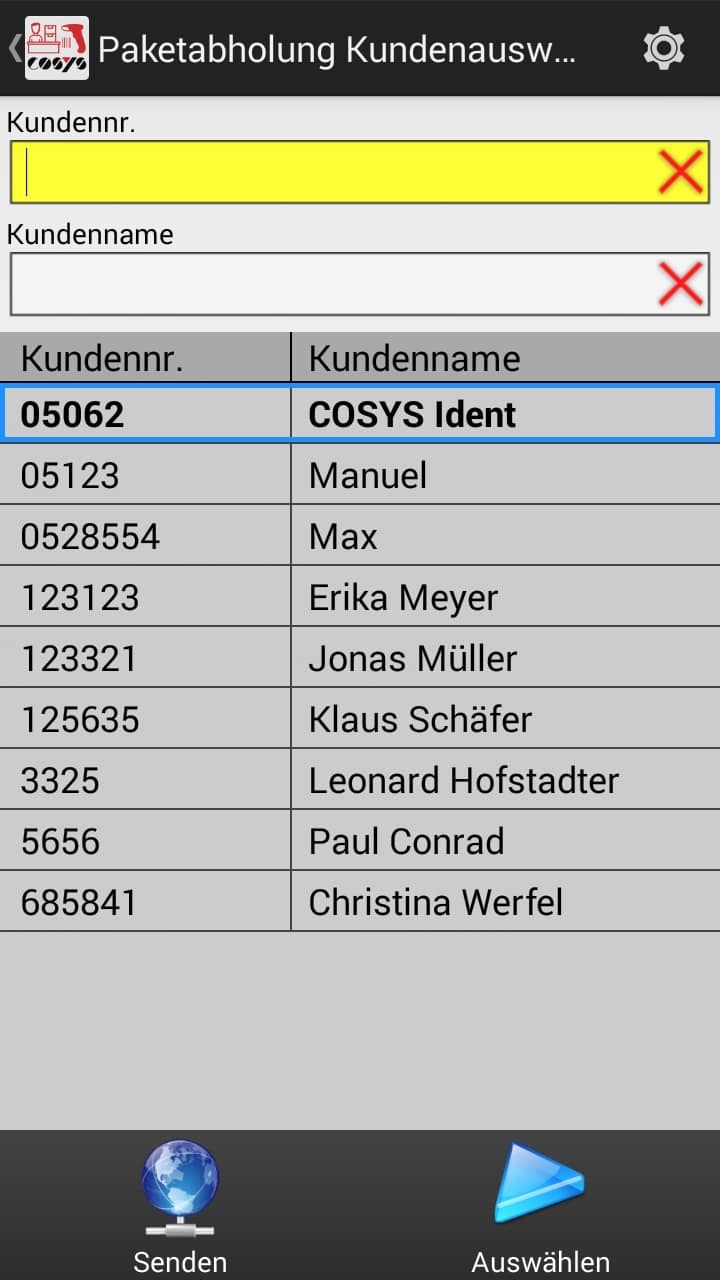 Wareneingang Auswahl Android Software von COSYS Wareneingang Auswahl Android Software von COSYS
