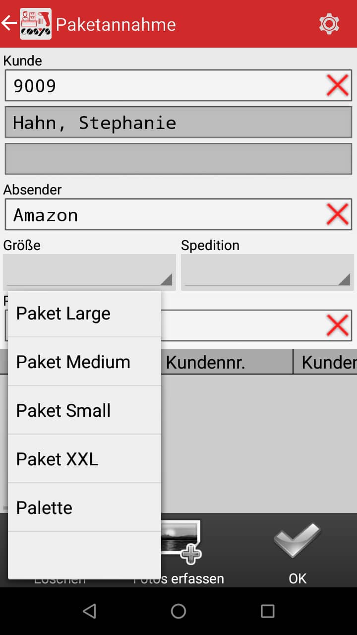 Parcel acceptance parcel store software Parcel acceptance parcel store software