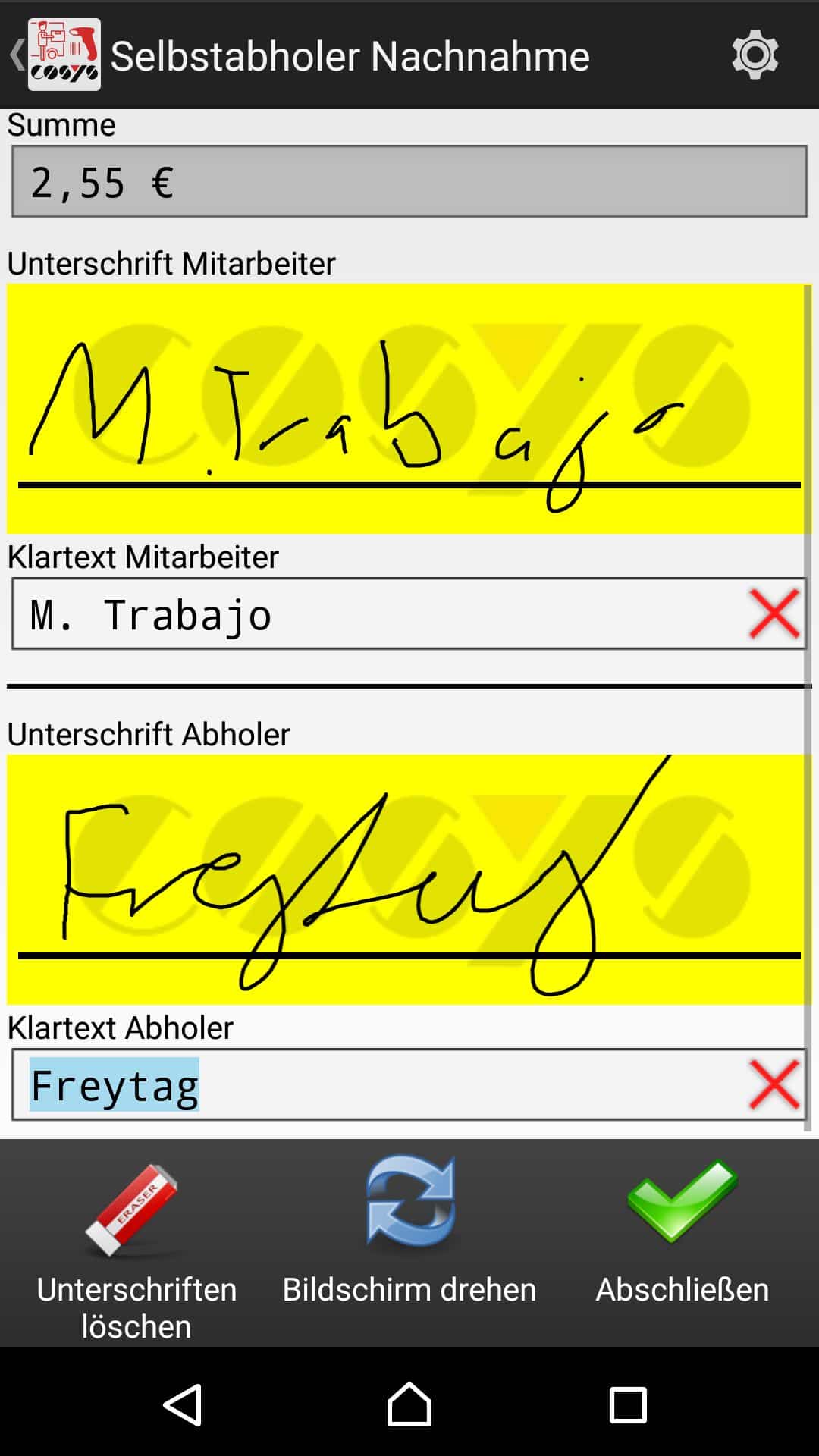Goods Receipt Article Overview Android Software by COSYS Goods Receipt Article Overview Android Software by COSYS