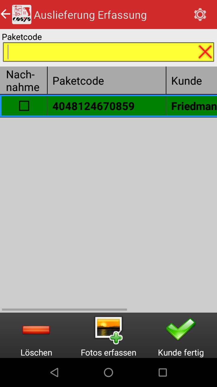 Transport im Paket Management Softwaremodule