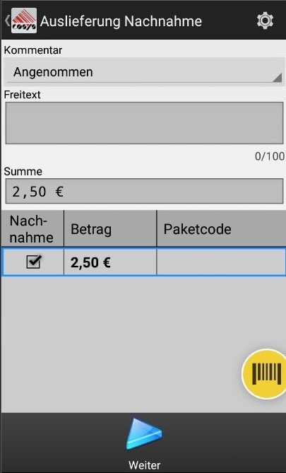 Goods Receipt Article Overview Android Software by COSYS