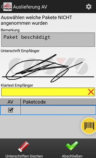 Goods Receipt Article Overview Android Software by COSYS