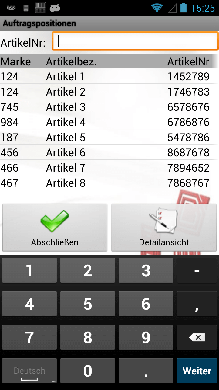 Order items Android Software from COSYS