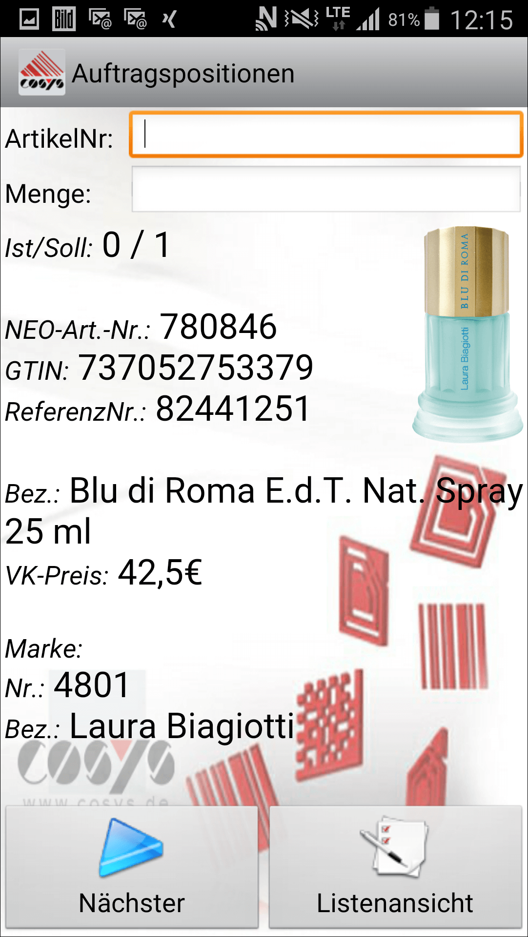 Order Complete Order Android Software from COSYS