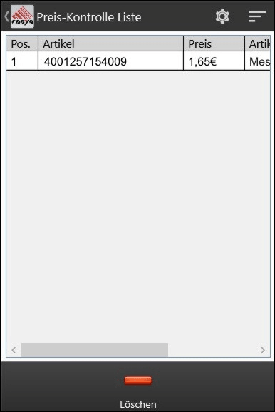Price control software price check list