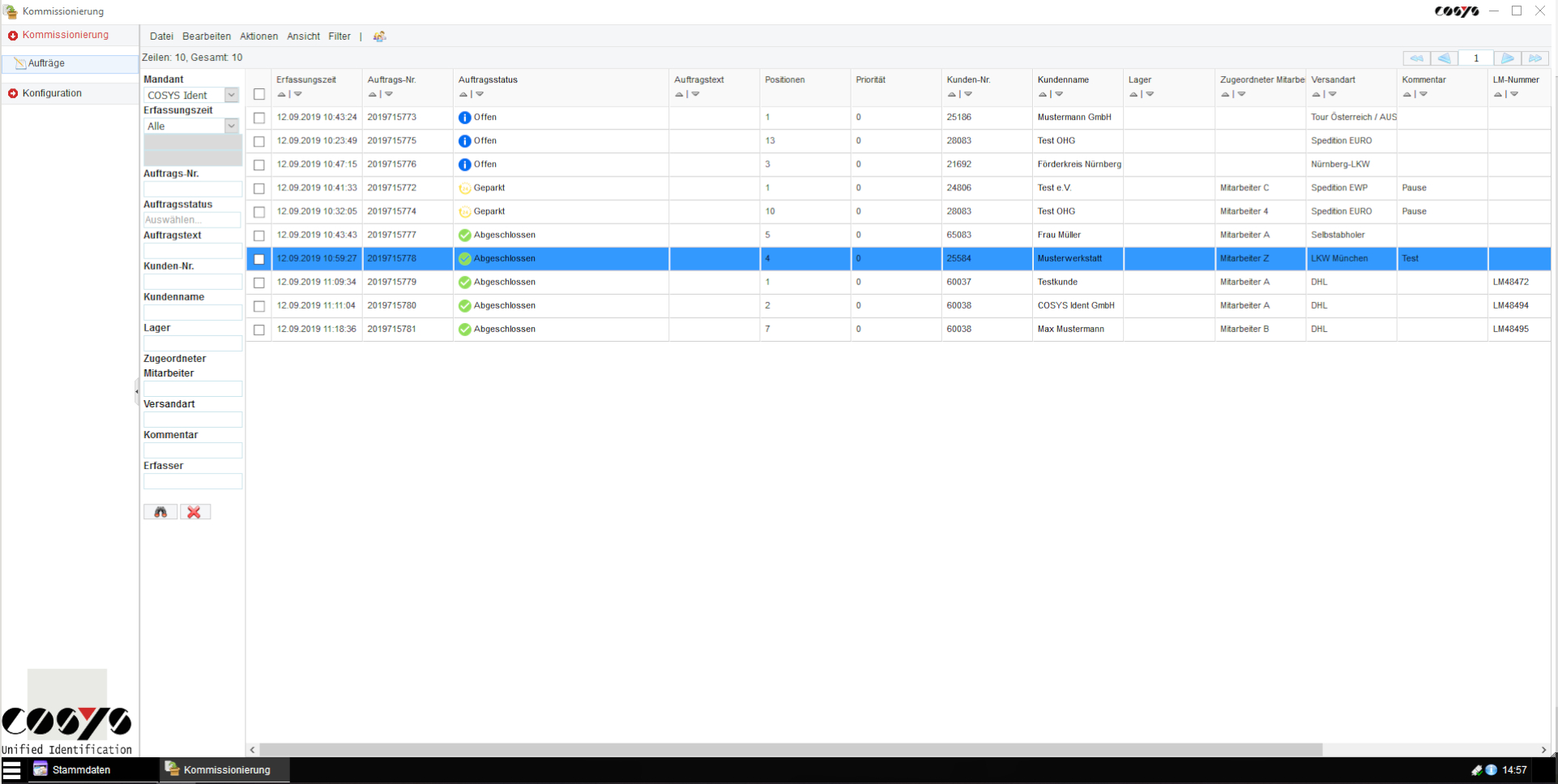 COSYS Small Warehouse WebDesk