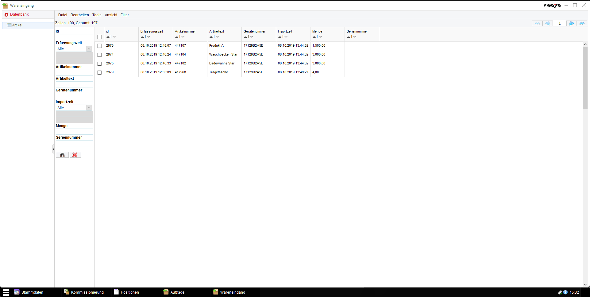 COSYS Small Warehouse WebDesk