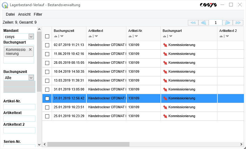 Inventory management Collecting
