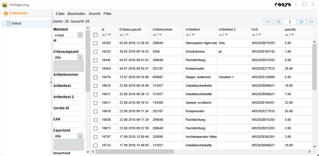 Relocation of COSYS WebDesk